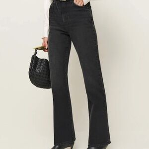 Reformation Mia High Rise Vintage Bootcut Jeans Black - Size 29